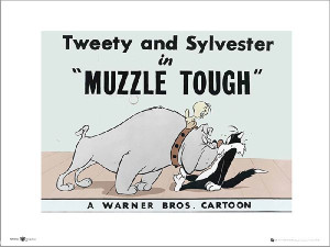 Sylvester and Tweety Muzzle Tough - plakat premium 50x40 cm