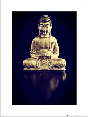 Buddha Gold Full Body - plakat premium 40x50 cm