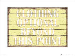 Clothing Optional - plakat premium 50x40 cm