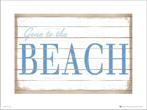 Gone to Beach - plakat premium 50x40 cm
