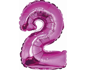 Balon foliowy ,,Cyfra 2" różowa 91cm GoDan