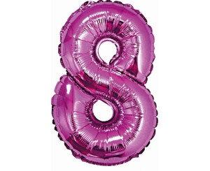 Balon foliowy ,,Cyfra 8" różowa 35cm GoDan