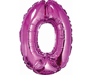 Balon foliowy ,,Cyfra 0" różowa 35cm GoDan
