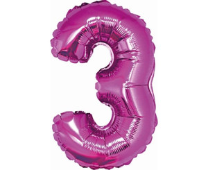 Balon foliowy ,,Cyfra 3" różowa 35cm GoDan