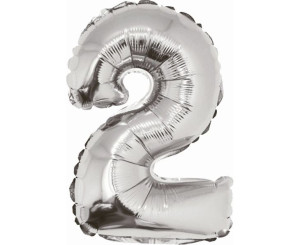 Balon foliowy ,,Cyfra 2" srebrna 35cm GoDan