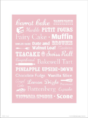 Cake Types - plakat premium 40x50 cm