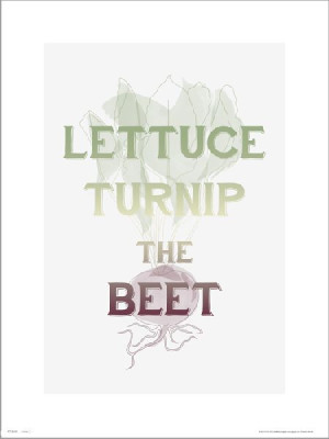 Typographic Turnip The Beet - plakat premium 40x50 cm