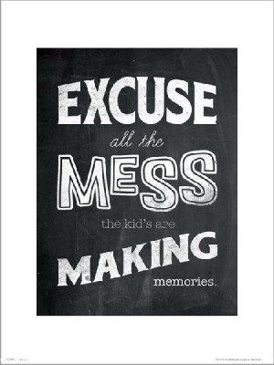 Typographic Making Memories - plakat premium 40x50 cm