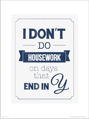 Typographic Dont Do Housework - plakat premium 40x50 cm
