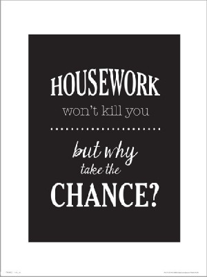 Typographic Housework - plakat premium 40x50 cm