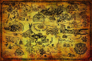 The Legend Of Zelda Hyrule Map - plakat 91,5x61 cm