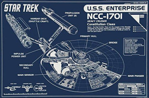 Star Trek NCC-1701 - plakat 91,5x61 cm