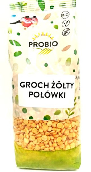 Groch żółty łuskany połówki BIO 500g Probio