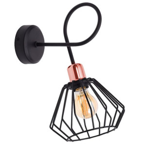 Lampa ścienna stylowa czarna z miedzią 1 Kali 1417 LOFT LED