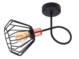 Lampa sufitowa stylowa czarna z miedzią 1 Kali 1411 LOFT LED