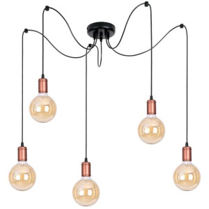 Lampa sufitowa  pająk Gobi 5 LOFT 2220p + żarówki