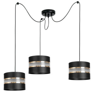 Stylowa lampa sufitowa Dada pająk 3 abażury walec 1713_02