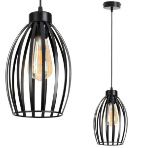 Lampa sufitowa loftowa z 1 abażurami Cosmo 2231_02 czarny
