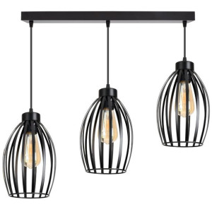 Lampa sufitowa loftowa z 3 abażurami Cosmo 2233_02 czarny