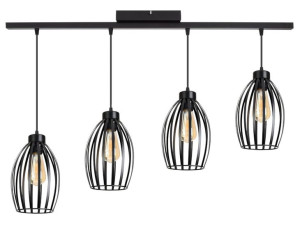 Lampa sufitowa loftowa z 4 abażurami Cosmo  2235_02 czarny