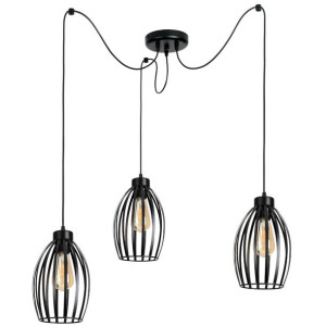 Lampa wisząca sufitowa żyrandol pająk Cosmo 2243_02 czarny