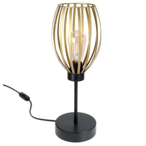 Lampa stołowa loft z 1 abażurem drucianym Cosmo 2239