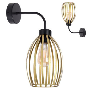Lampa ścienna loftowa z 1 abażurem drucianym Cosmo 2237