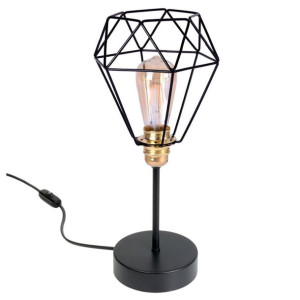 Lampa stołowa z 1 abażurem drucianym 2229