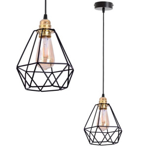 Lampa sufitowa z 1 abażurem drucianym 2221