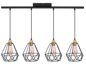 Lampa sufitowa 4 z abażurami drucianymi 2225