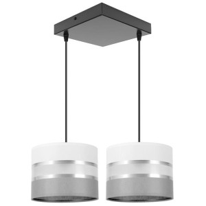 Stylowa lampa sufitowa Dada 2 abażury walce 1707_06