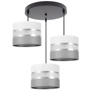 Stylowa lampa sufitowa Dada 3 abażury walce 1706_06
