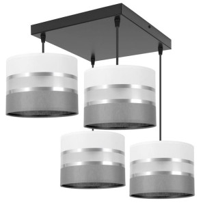 Stylowa lampa sufitowa Dada 4 abażury walce 1704_06