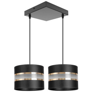 Stylowa lampa sufitowa Dada 2 abażury walce 1707_03