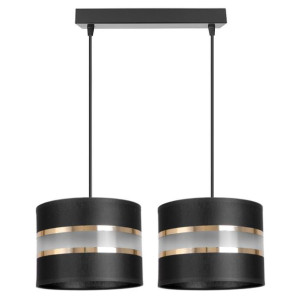 Stylowa lampa sufitowa Dada 2 abażury walce 1702_03
