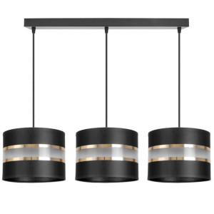 Stylowa lampa sufitowa Dada 3 abażury walce 1703_03