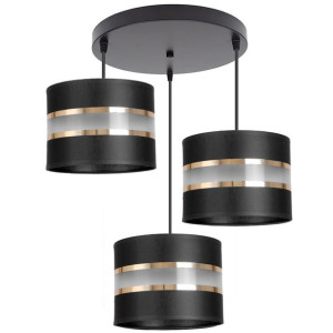 Stylowa lampa sufitowa Dada 3 abażury walce 1706_03