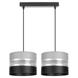 Stylowa lampa sufitowa Dada 2 abażury walce 1702