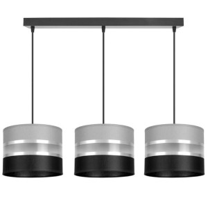 Stylowa lampa sufitowa Dada 3 abażury walce 1703