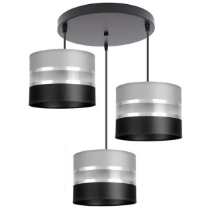Stylowa lampa sufitowa Dada 3 abażury walce 1706