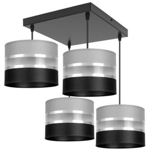 Stylowa lampa sufitowa Dada 4 abażury walce 1704