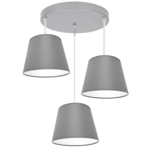 Stylowa lampa sufitowa Meba 3 abażury stożki na kablach 1616 różne kolory