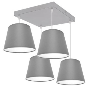 Stylowa lampa sufitowa Meba 4 abażury stożki na kablach 1614 różne kolory