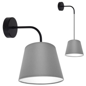 Stylowa lampa ścienna kinkiet Meba 1 abażur stożek na kablu 1618