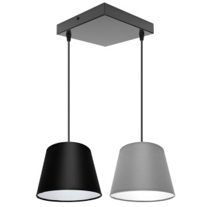 Stylowa lampa sufitowa Meba 2 abażury stożki na kablach 1617