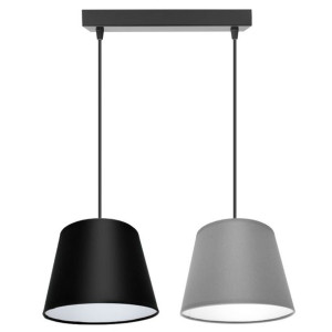 Stylowa lampa sufitowa Meba 2 abażury stożki na kablach 1612