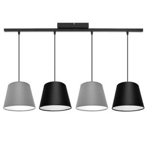 Stylowa lampa sufitowa Meba 4 abażury stożki na kablach 1615