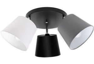Lampa sufitowa Meba 3 abażury stożki z regulacją 1606