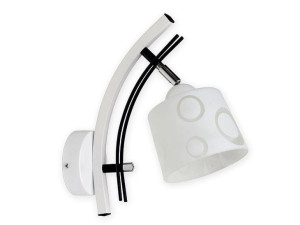 Lampa ścienna Zuza biało czarna 1 klosz walec 947bcw