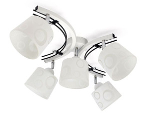 Lampa sufitowa Zuza biało czarna 5 kloszy walec 945bcw